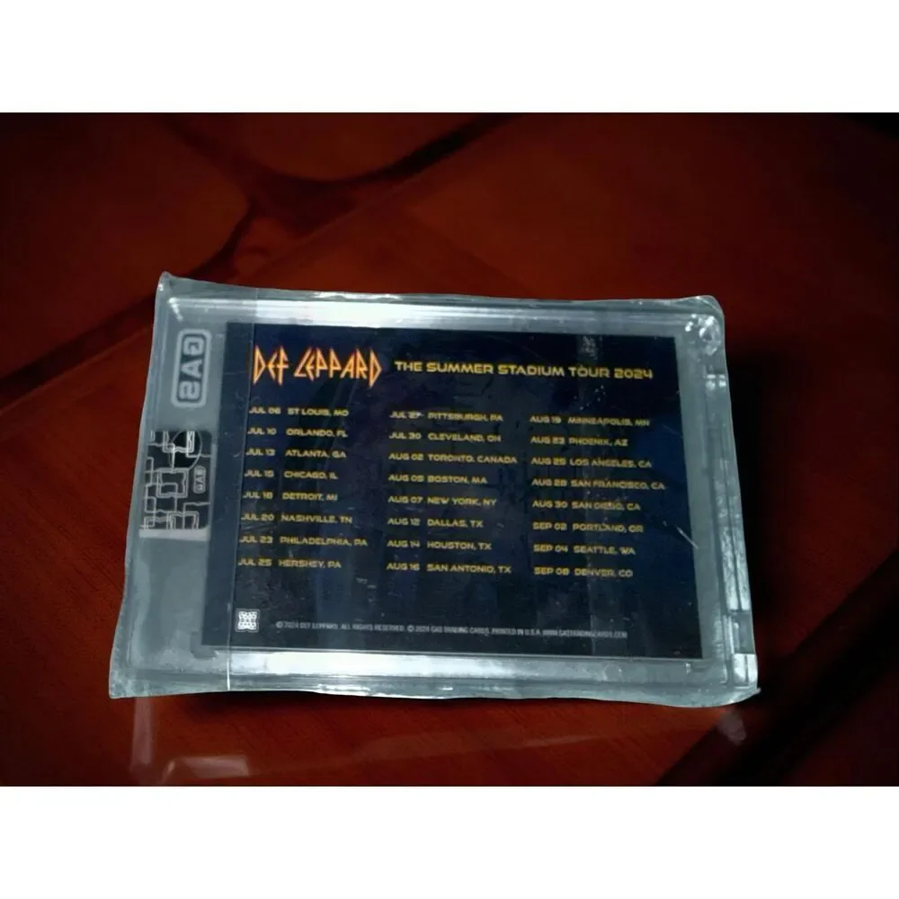 GAS Def Leppard 2024 Summer Stadium Tour Trading Card VIP Exclusive MINT Sealed
